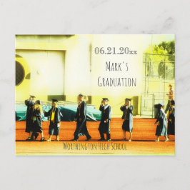 Cartão Postal Foto da Linha de Formatura Salve a Data