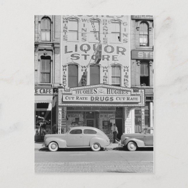 Cartão Postal Foto da loja de bebidas (Frente)