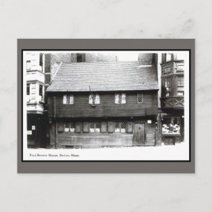 Cartão Postal Foto da MÃE de Paul Revere House Boston, na Vintag