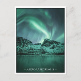 Cartão Postal Foto da Natureza das Luzes do Norte