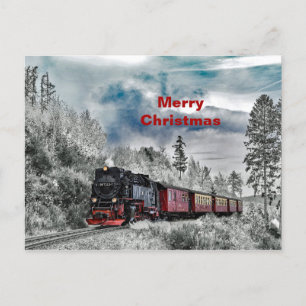 Cartão Postal Foto da neve do trem