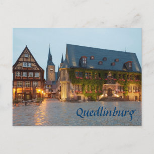 Cartão Postal Foto da noite de Quedlinburg