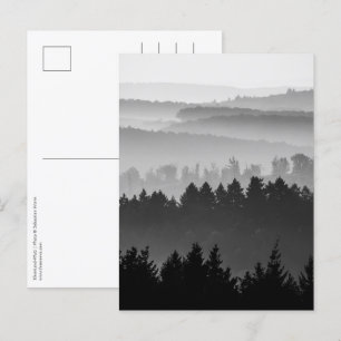 Cartão Postal Foto da paisagem branca e preta das Colinas da Flo