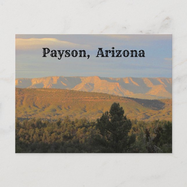 Cartão Postal Foto da paisagem de Payson Arizona Deserto do Nort (Frente)