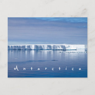 Cartão Postal Foto da paisagem do iceberg Antártica com texto b
