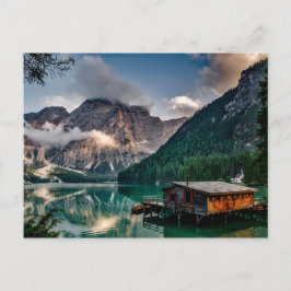 Cartão Postal Foto da paisagem do lago das montanhas italianas