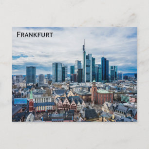 Cartão Postal Foto da Paisagem Urbana da Cidade de Frankfurt na 