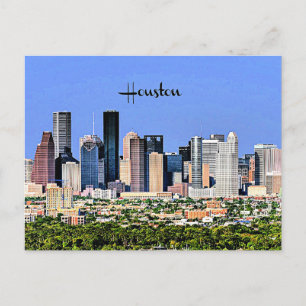 Cartão Postal foto da paisagem urbana de Houston, Texas