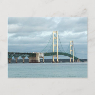 Cartão Postal Foto da Ponte Mackinac de Michigan