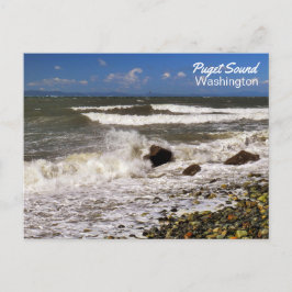 Cartão Postal Foto da Praia de Puget Sound Washington