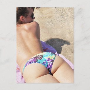 Cartão Postal Foto da praia do Hot Summer Bikini