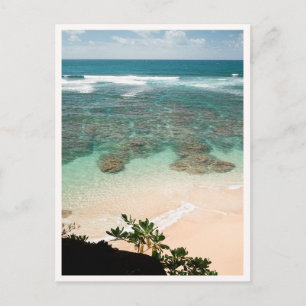 Cartão Postal Foto da Praia Secreta de Princeville Kauai no Ocea