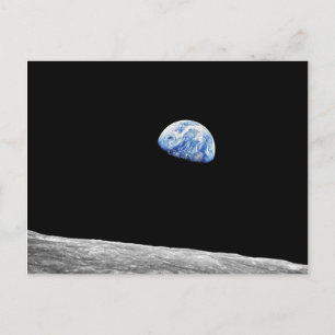 Cartão Postal Foto da subida da Terra na órbita lunar da Apollo 