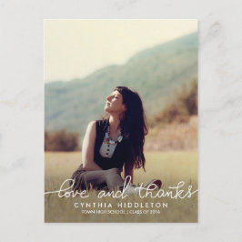 Cartão Postal Foto da Tipografia do Amor e Obrigados Modernos