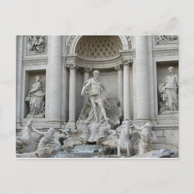 Cartão Postal Foto da Trevi Fountain Fontana di Trevi Roma (Frente)