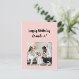Cartão Postal Foto da Vovó Aniversário Personalizado