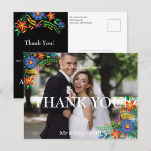 Cartão Postal Foto das flores mexicanas - Obrigado Cartão-postal