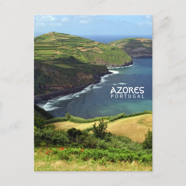 Cartão Postal Foto das ilhas Açores, Portugal (Frente)