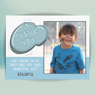 Cartão Postal Foto de agradecimento de aniversário com moldura a