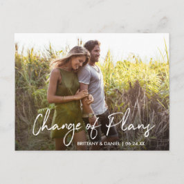 Cartão Postal Foto de Alteração de Script Manuscrita de Planos