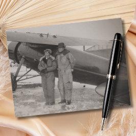 Cartão Postal Foto de Amelia Earhart Aviação Vintage