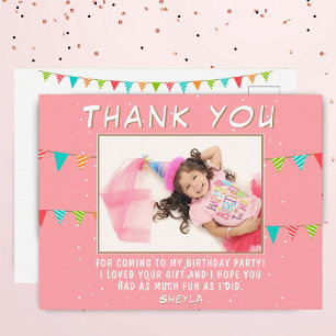 Cartão Postal Foto de aniversário da Bandeira Bunting Birthday O