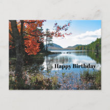 Foto de aniversário da paisagem do lago Acadia no 