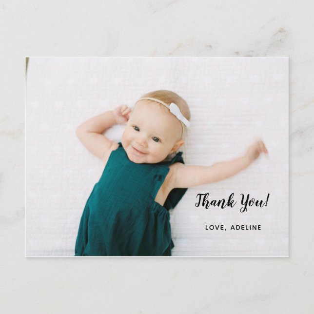 Cartão Postal Foto de Aniversário Obrigado Cartão-postal (Frente)