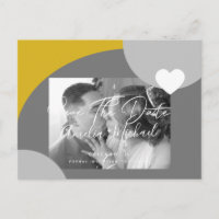 Foto de Arco Moderno Amarelo Cinza Save the Date