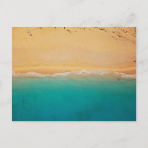 Cartão Postal Foto de Areia e Linha Costeira do Mar