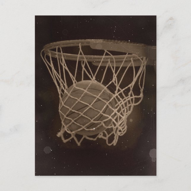 Cartão Postal Foto de basquete danificada (Frente)