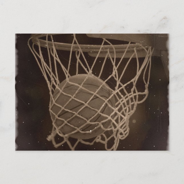 Cartão Postal Foto de basquete danificada (Frente)