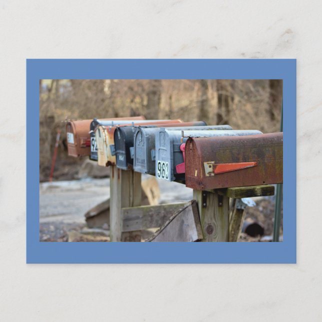 Cartão Postal Foto de caixas de correio (Frente)