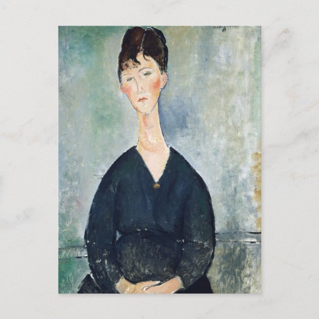 Cartão Postal Foto de cantora de café Amedeo Modigliani (Frente)