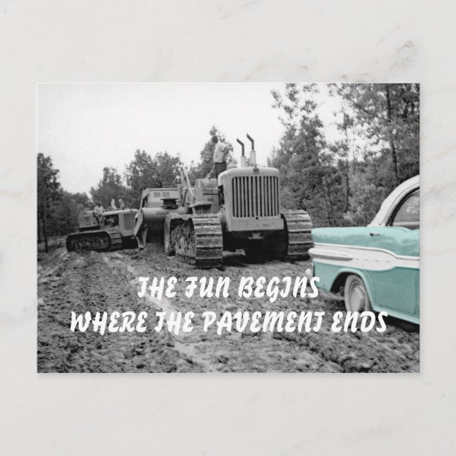 CARTÃO POSTAL FOTO DE CARRO PONTIAC DO BULLDOZER DO ENGENHEIRO O (Frente)