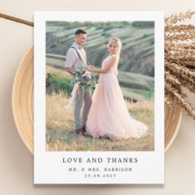 Foto de Casamento Agradecimento Simples