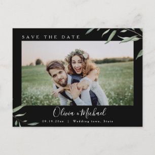 Cartão Postal Foto de casamento com vegetação mínima salvar a da