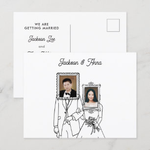 Cartão Postal Foto de casamento do casal única