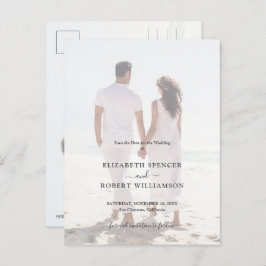 Cartão Postal Foto de casamento do orçamento Salvar a Data