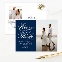 Foto de casamento Navy Ornate Love and Thanks