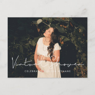 Cartão Postal Foto de Chá de fraldas virtual minimalista manusc