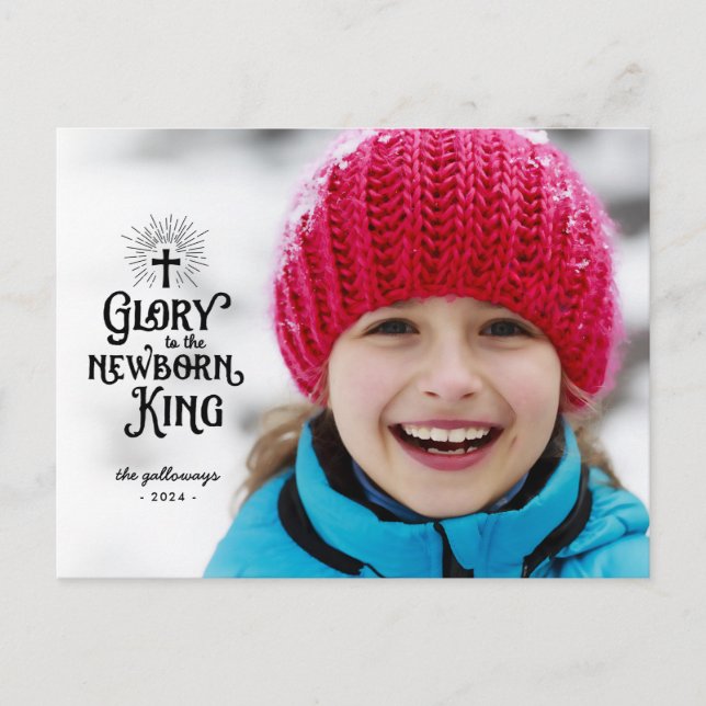 Cartão Postal Foto de Cheio de Natal Religioso (Frente)