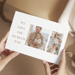 Cartão Postal Foto de Colagem Moderna e Adoramos Presentes de Pa<br><div class="desc">Os presentes do "We Love Pai" são presentes pensativos e animadores que celebram o amor e o apreço pelos pais. Esses presentes são muitas vezes oferecidos em ocasiões especiais como Dia de os pais, aniversários ou qualquer dia que você queira expressar gratidão pelo seu amor e apoio ao pai. Há...</div>