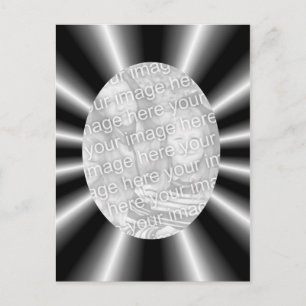 Cartão Postal Foto De Design De Raios Pretos E Prateados