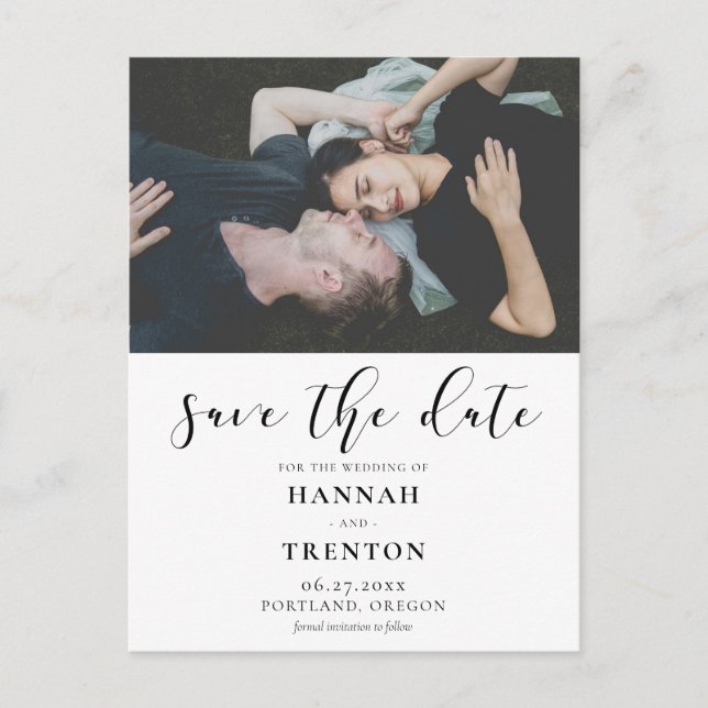 Cartão Postal Foto de design simples e elegante (Frente)