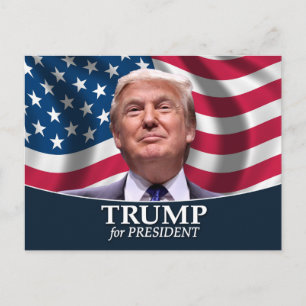 Cartão Postal Foto de Donald Trump - Presidente 2016