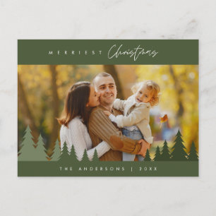 Cartão Postal Foto de Família de Natal Mais Alegre ao Ar Livre c