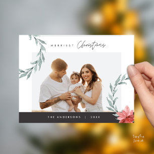 Cartão Postal Foto de Família de Natal Mais Alegre, Coroa de Aqu