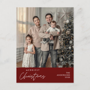 Cartão Postal Foto de Família de Natal Mais Alegre, Felicidade A