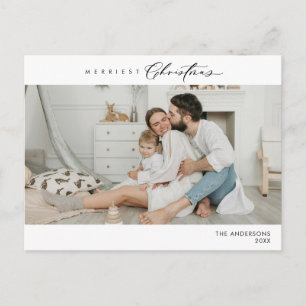 Cartão Postal Foto de Família de Natal Mais Alegre, Felicidade d